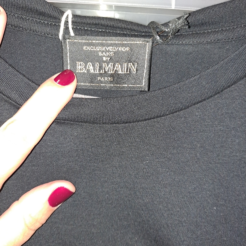 Balmain black and gold tee size 42 - Picture 5 of 5